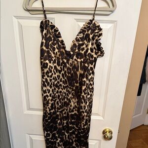 Leopard Print Slip Dress